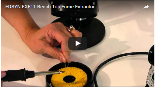 EDSYN FXF11 Bench Top Fume Extractor in Action